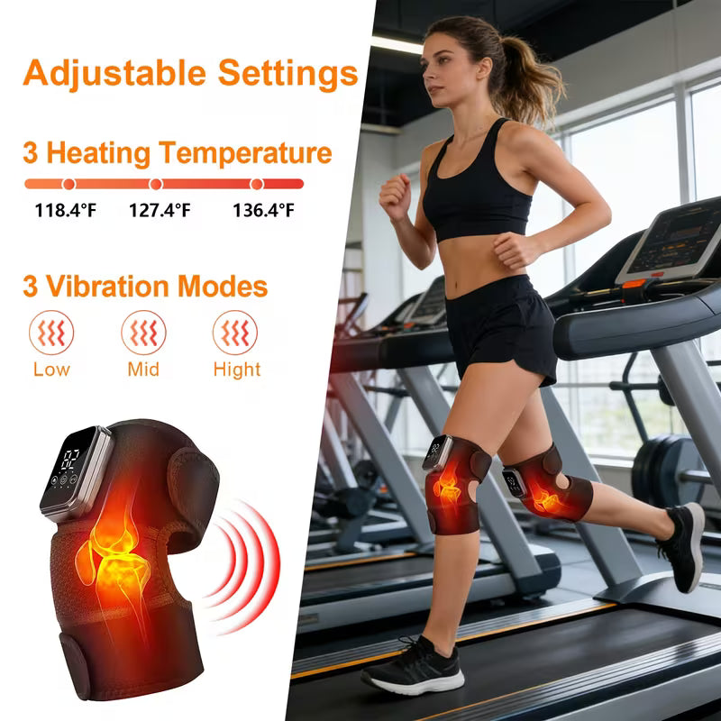 Knee massager with heat and vibration💆‍♂️