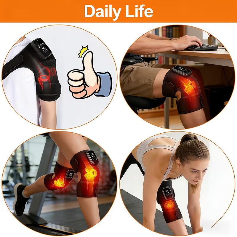Knee massager with heat and vibration💆‍♂️