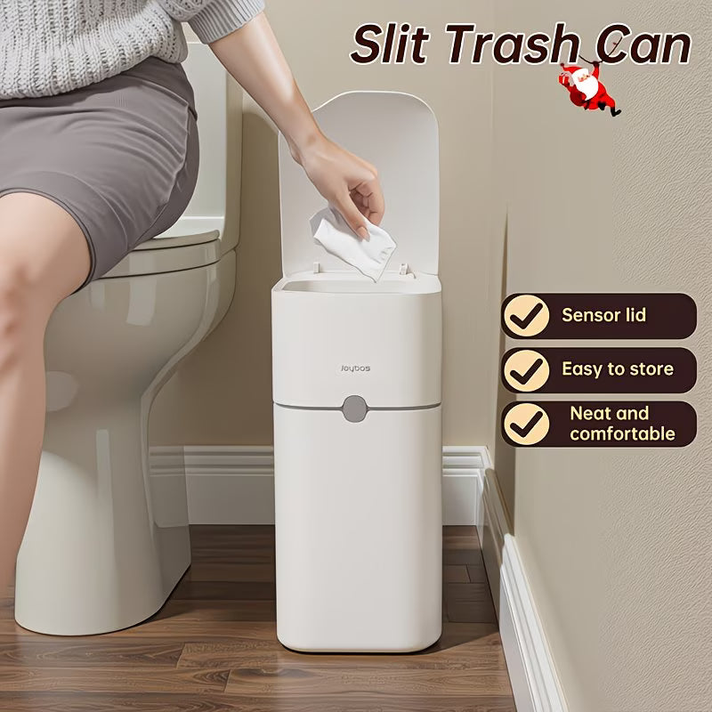 Smart Trash Can with Bathroom Lid🚮