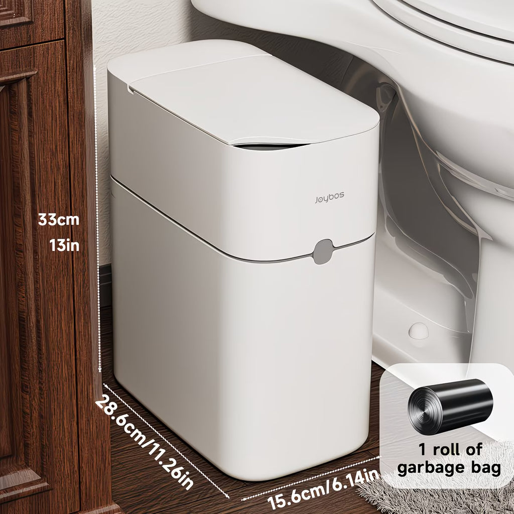 Smart Trash Can with Bathroom Lid🚮