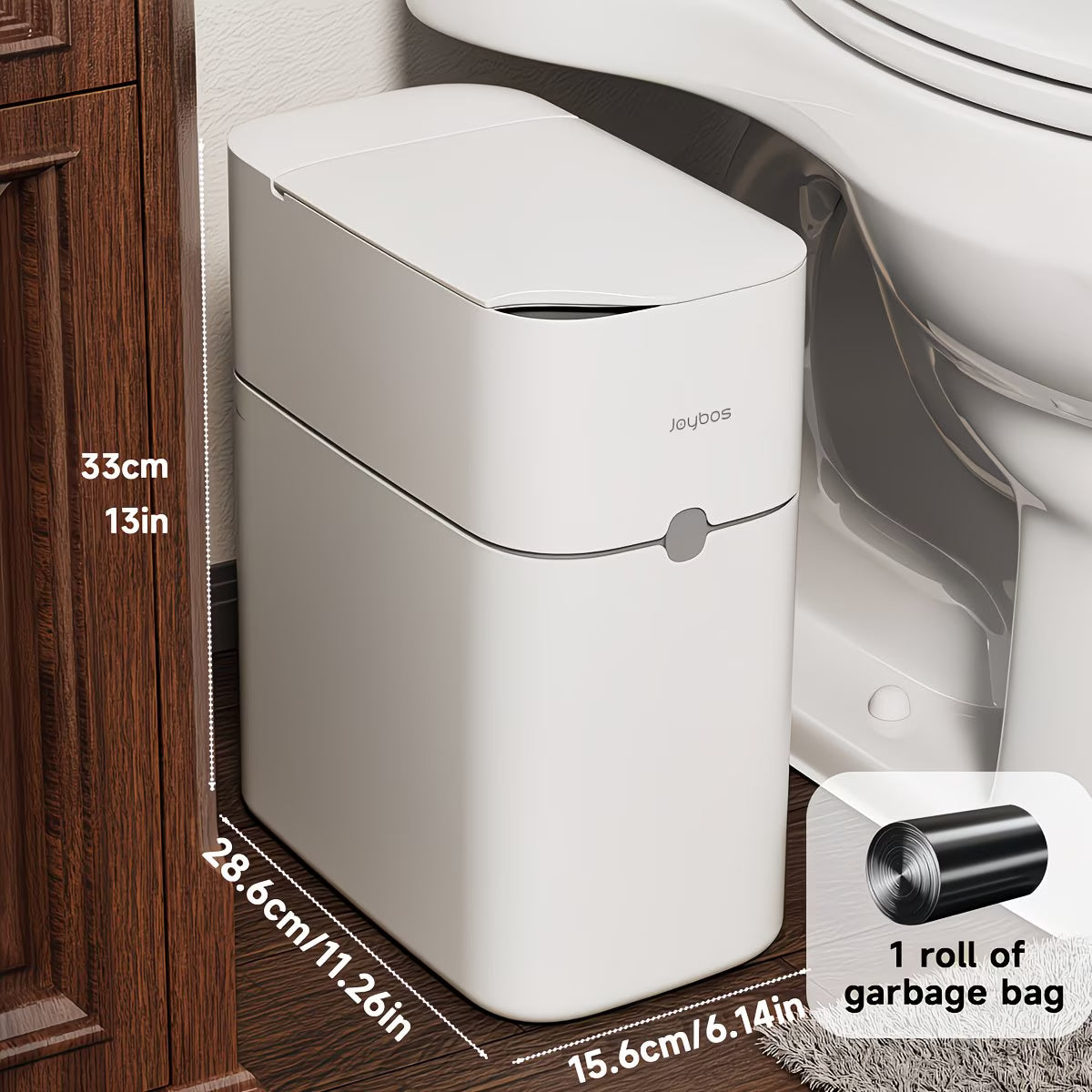 Smart Trash Can with Bathroom Lid🚮