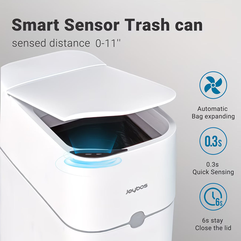 Smart Trash Can with Bathroom Lid🚮