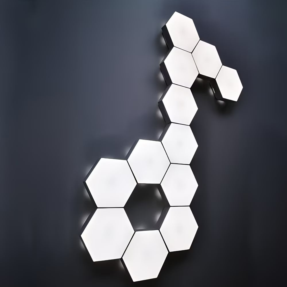 6 luces nocturnas LED hexagonales con sensor táctil