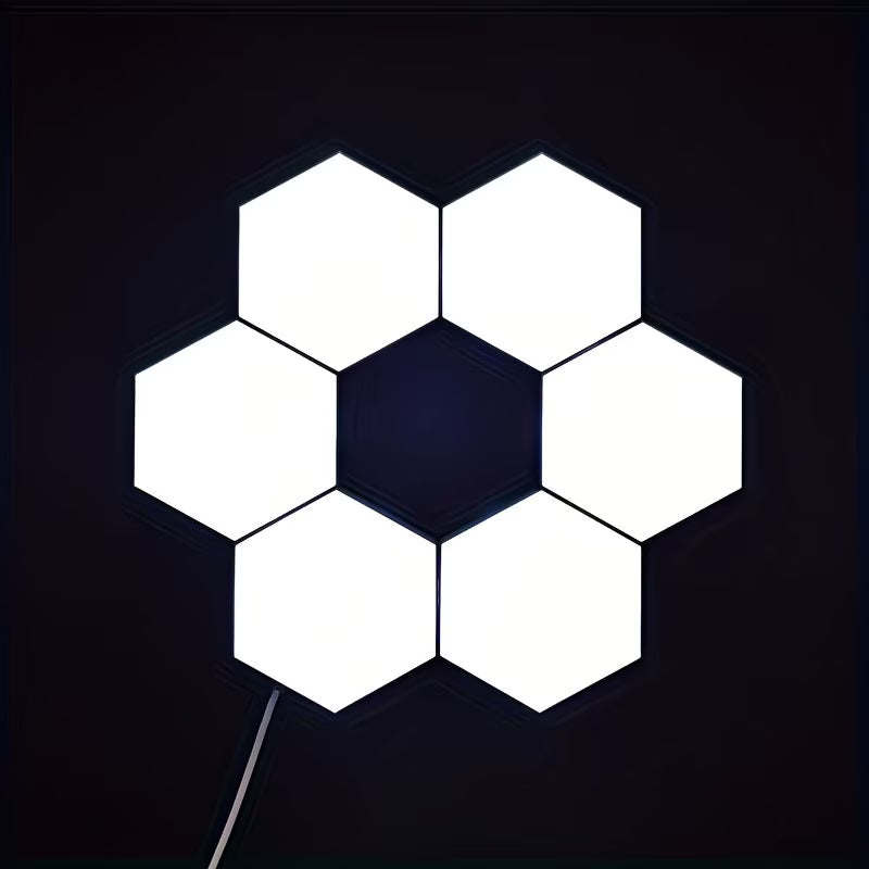 6 luces nocturnas LED hexagonales con sensor táctil